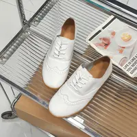 2830百搭小白鞋女平底软面系带圆头英伦风休闲学生单鞋