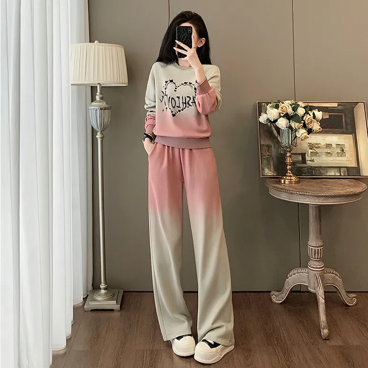 休闲运动套装秋季卫衣韩版宽松长袖运动减龄长裤显瘦两件套女春秋
