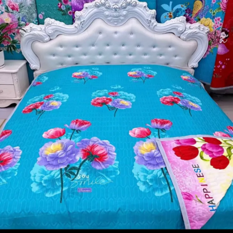 （水莲花）四季通用双面床盖