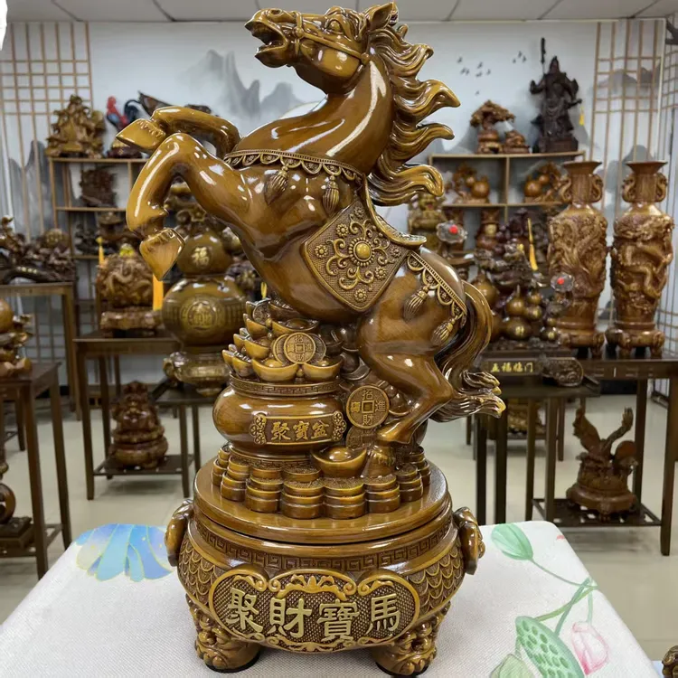 旋转大号马长20高36摆件玄关客厅家居公司高端办公室门店开业送礼