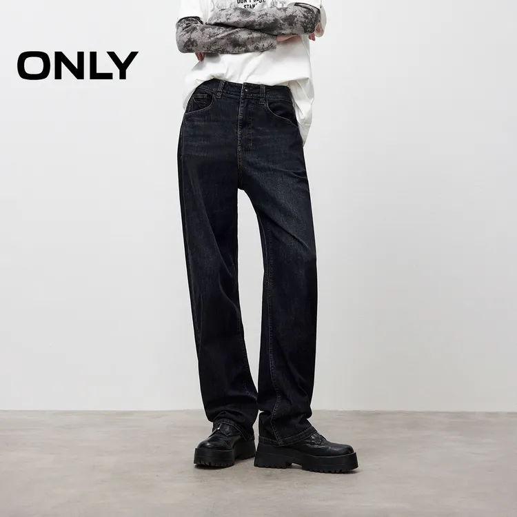 ONLY2025冬季新款街头风宽松男友裤锥形裤牛仔裤女|125432013