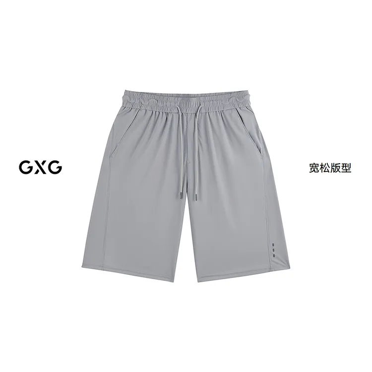 26夏季新品GXG男装多色休闲宽松直筒系绳短裤五分裤#G26D222031