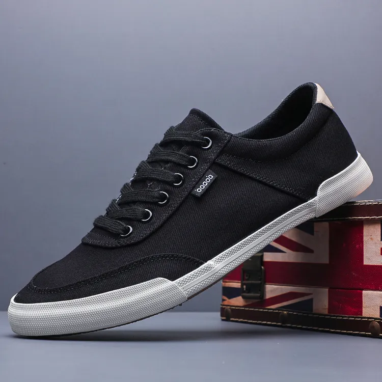 夏季男鞋新款一脚蹬男士帆布鞋韩版透气舒适时尚老北京布鞋25020
