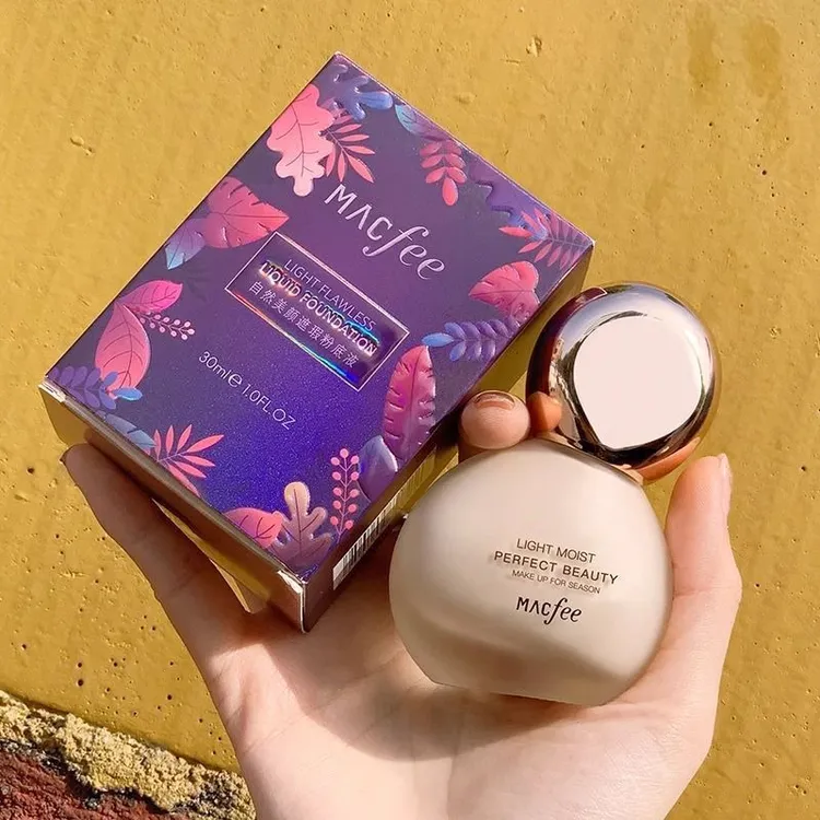 macfee/玛蔻霏自然美颜粉底液遮瑕服帖防水防汗持久不脱妆不卡粉