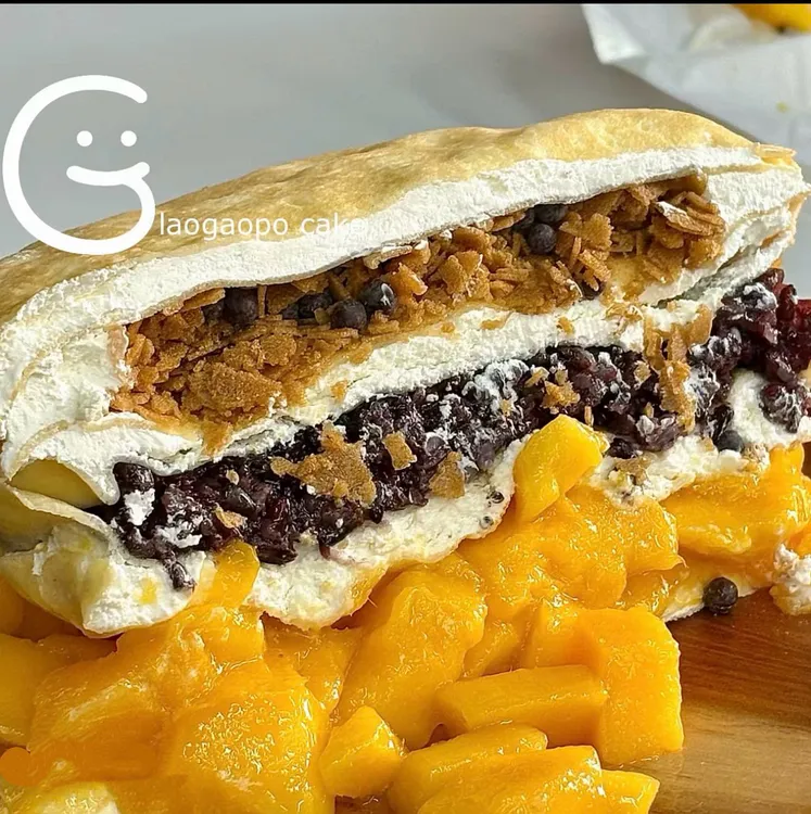 芒果➕血糯米➕自选千层蛋糕 动物奶油  顺丰包邮