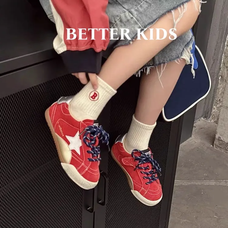 BETTER KIDS/好孩子儿童运动鞋魔术贴脏脏鞋春秋男女童休闲鞋板鞋