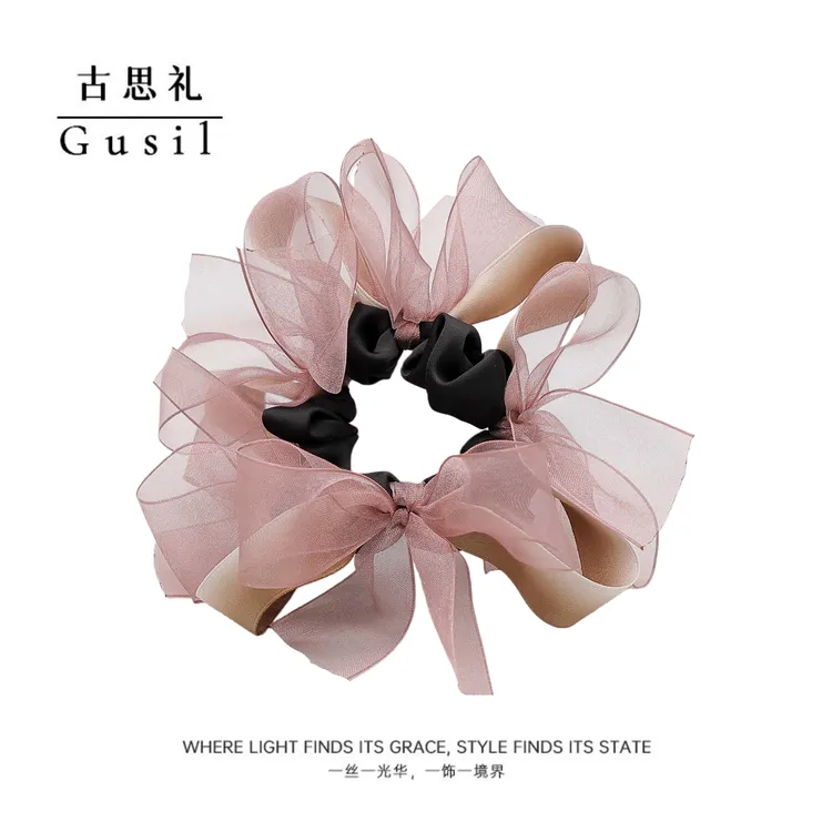 许我耀眼 许妍慵懒风优雅日常蝴蝶结发圈GS9224