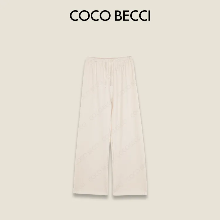COCO BECCI【香芋奶油裤】加绒抽绳高腰垂感简约直筒裤CFLJD261101