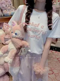 妖精的美美【甜心公式】舒服的少女字母T恤