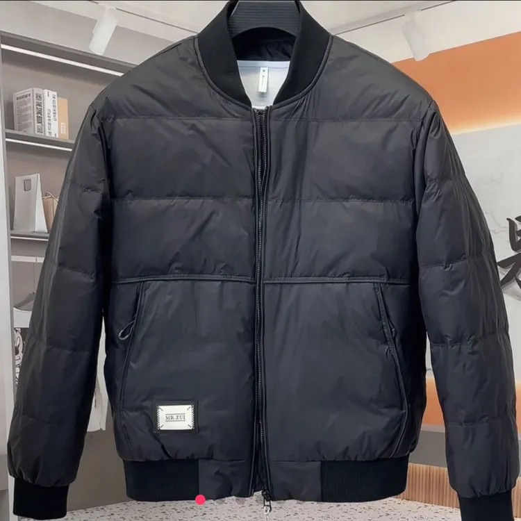 秋冬新款男士时尚潮流防寒保暖棒球领羽绒服夹克外套