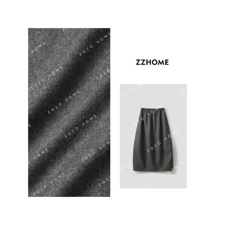 ZOZO HOME ｜“雾中铃兰”廓形分割花苞百搭毛呢女装半裙q170404p