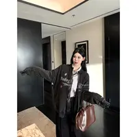 黑泽玄七“ BC巴黎手工线 ”早秋微胖显瘦卫衣重磅手工盐炒洗水女