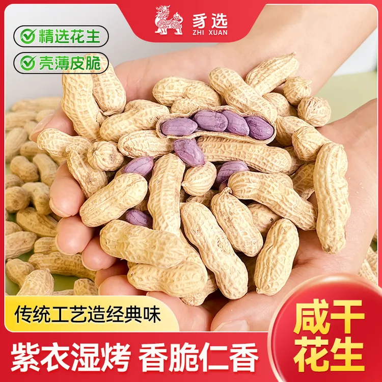 杰森哥专属 龙岩湿烤花生农家特产香仁美味咸干口感带壳熟营地聚会紫衣花生88