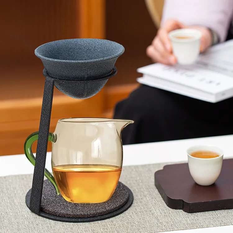 无孔茶漏茶叶过滤器家用茶滤功夫茶具零配件茶漏一体公道杯分茶器商品图