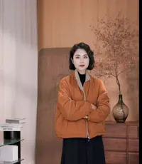 孜禾立领夹克棉衣外套