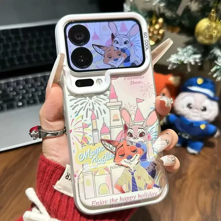 朱迪尼克烟花城堡适用苹果17Promax手机壳16vivo华为小米一加防摔