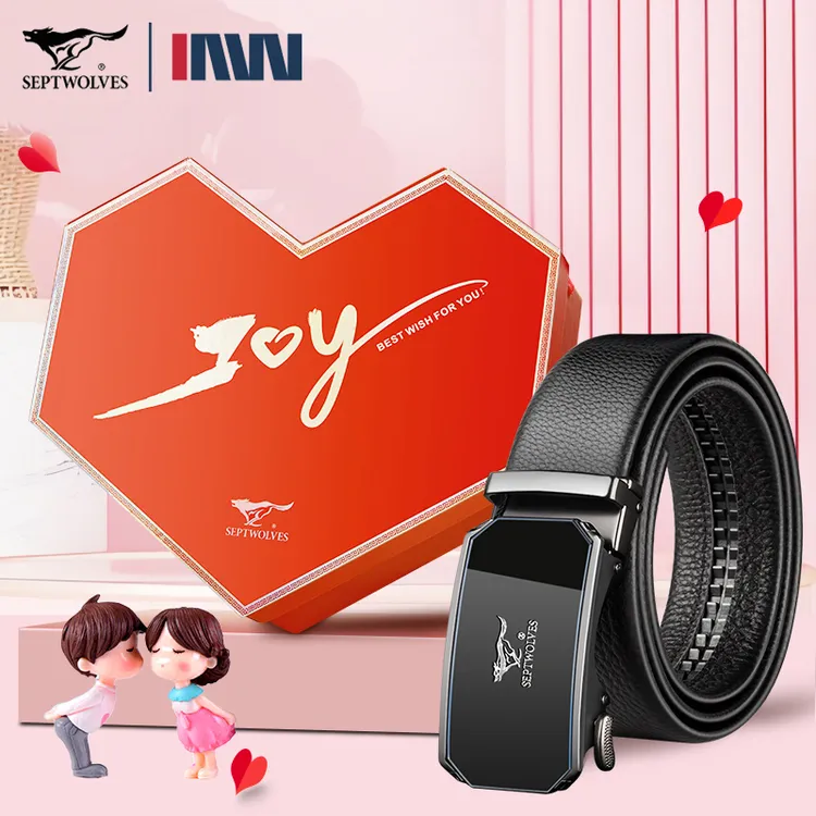 七匹狼腰带男士真皮皮带礼盒装送礼佳品腰带生日送老公礼物送男友