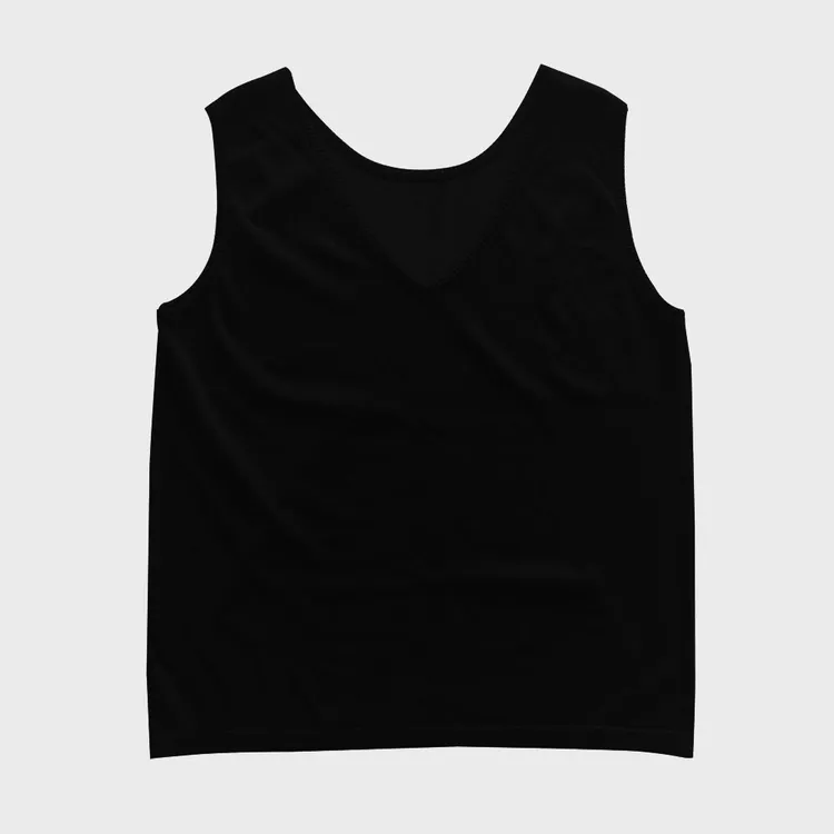 春夏秋款简约纯色V领宽松百搭两穿休闲背心上衣女士黑色针织内搭