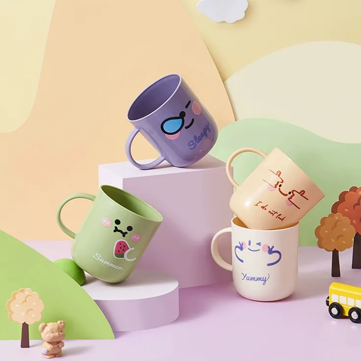 漱口杯儿童家用可爱卡通情侣家庭杯子塑料创意学生洗漱杯xh