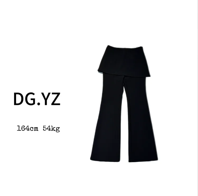 【樱子家】3167F秋冬假两件屁帘显瘦加绒微喇裤7