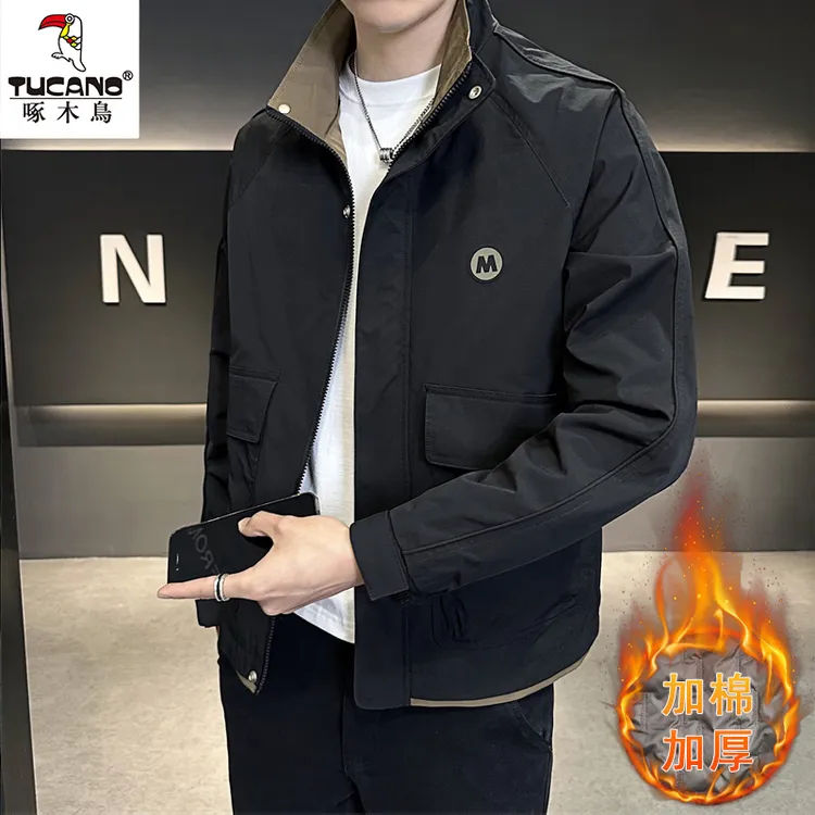 TUCANO/啄木鳥正品秋冬季加棉男士夹克休闲二棉加厚外套潮流上衣