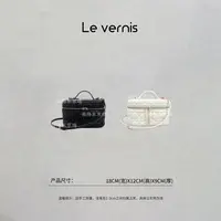 格格【经典小香风】高级质感羊皮菱格纹盒子包手提单肩斜挎包
