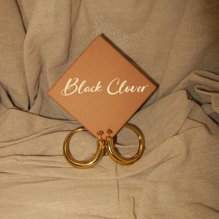 合金无非金属耳饰 Black Clover欧美风圆圈开口耳环