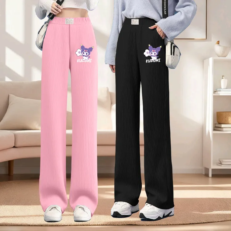 女童裤子春秋新款儿童宽松休闲韩版灯芯绒直筒裤中大童阔腿裤女孩