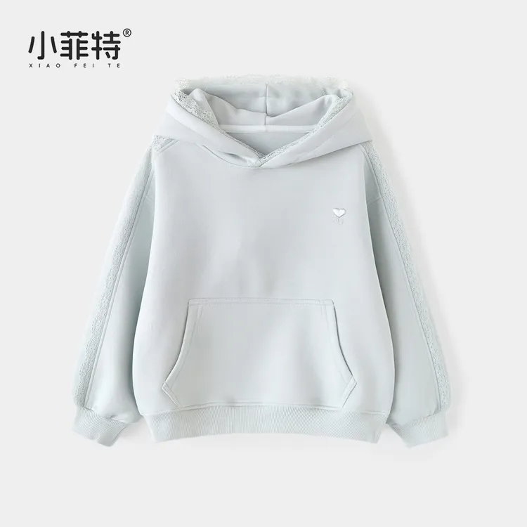 小菲特女童秋冬装新款连帽卫衣中大童休闲上衣儿童衣服XFYQ53379