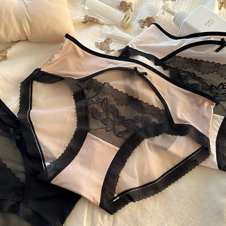 中腰法式蕾丝纯欲性感大码内裤舒适透气无痕内裤女胖妹妹200斤