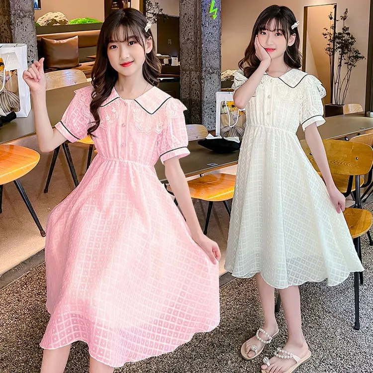女童连衣裙儿童2024夏季新款小女孩公主裙中大童甜美洋气夏装裙子