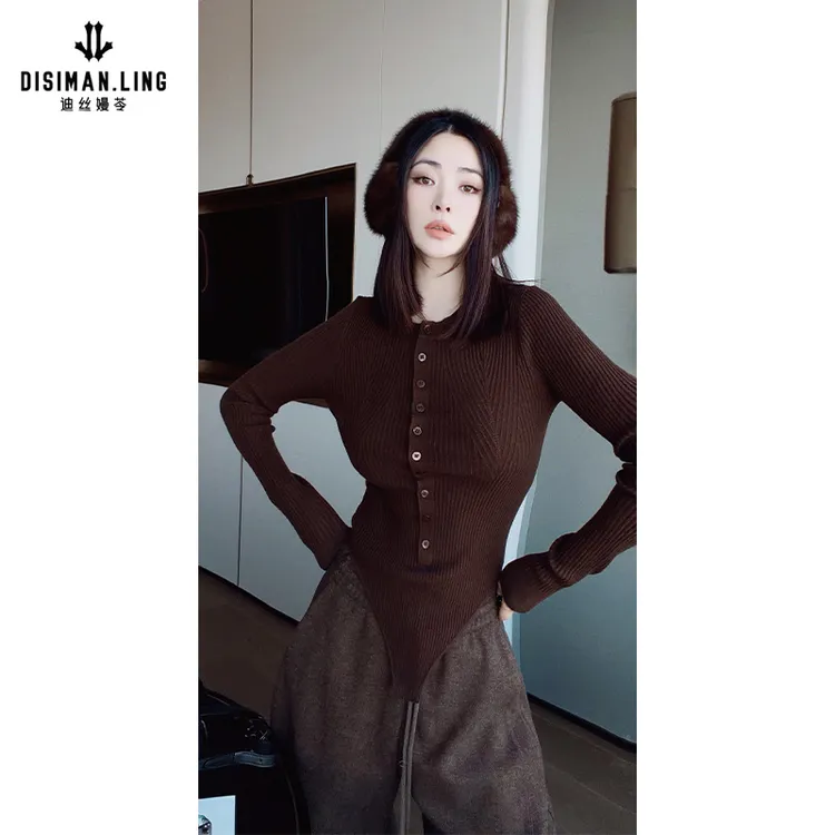 【迪丝嫚苓】多色绵羊毛T恤显瘦气质长袖时尚百搭修身秋冬穿搭单品