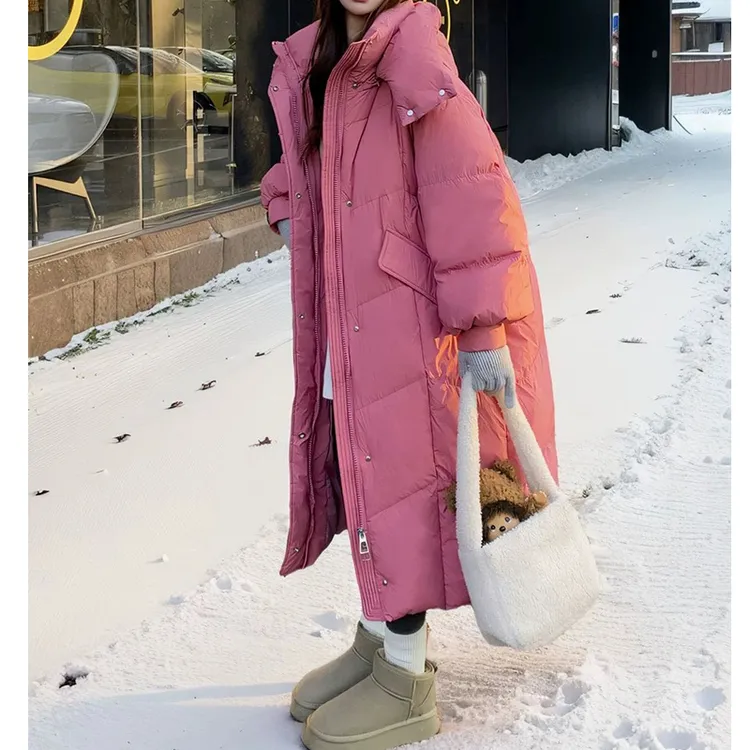 中戏长款加厚棉袄面包服oversize棉衣棉服女冬季外套2025年新款