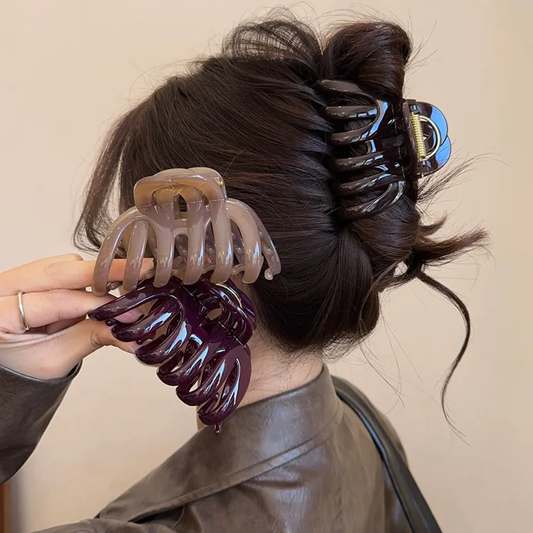 加宽大号南瓜抓夹发量多盘发头发夹子气质女后脑勺新款鲨鱼夹头饰