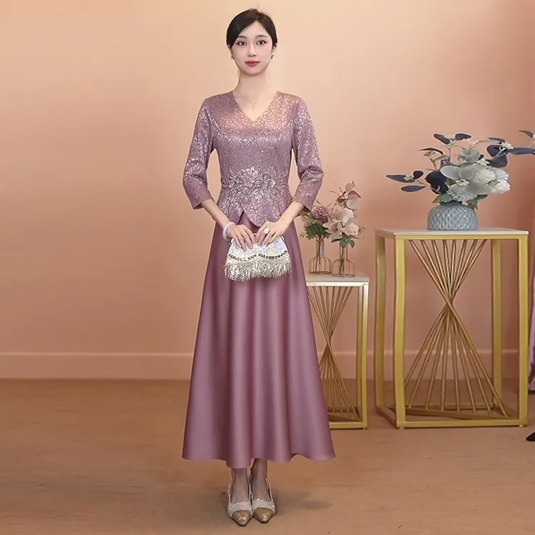 2025新款高端品牌喜婆婆婚宴礼服轻奢高贵优雅喜妈妈礼服年轻款