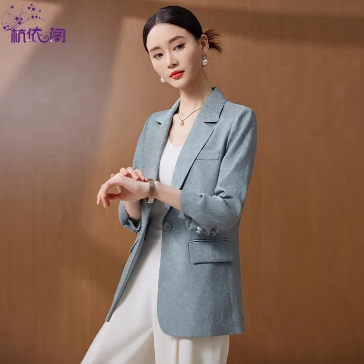 薄款小西装外套女2025新款春夏高级感小个子气质休闲洋气西服上衣