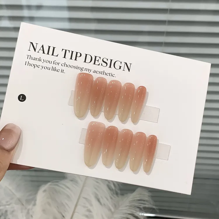 【甘露寺】 海棠新款轻奢高级感嬛嬛裸色美甲爆款短中款穿戴甲甲片