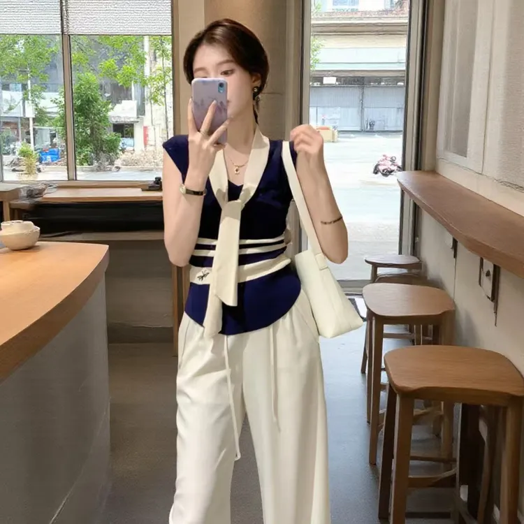 小香风小个子夏季知性温柔洋气女显瘦贵系女生女生韩系ins衣服