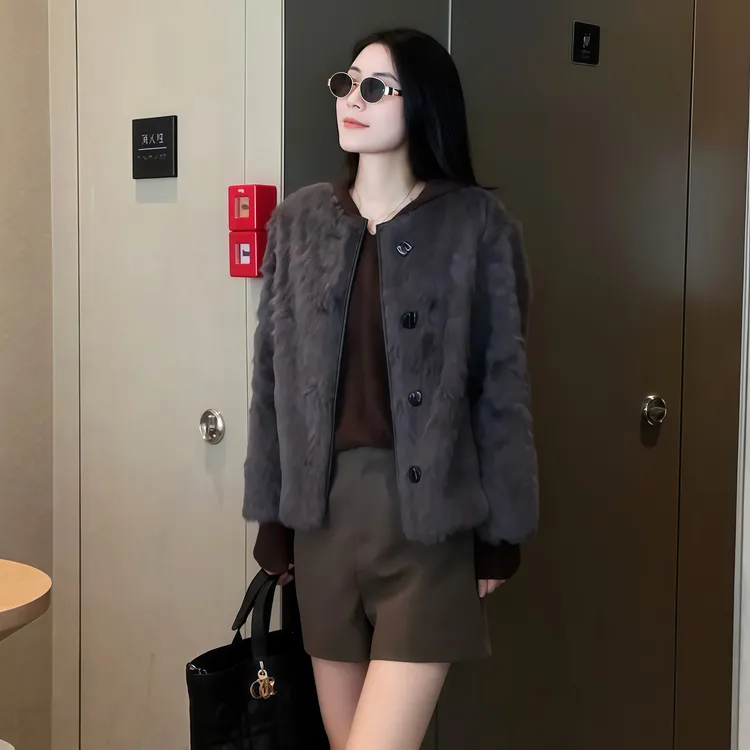 【主角光环】Mayya Plus麦芽定制气质百搭流光风皮草外套女32546168