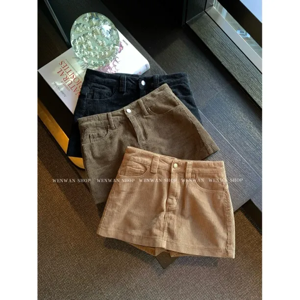 【爆推单品】3色！灯芯绒短裙女秋冬显瘦a字半身裙