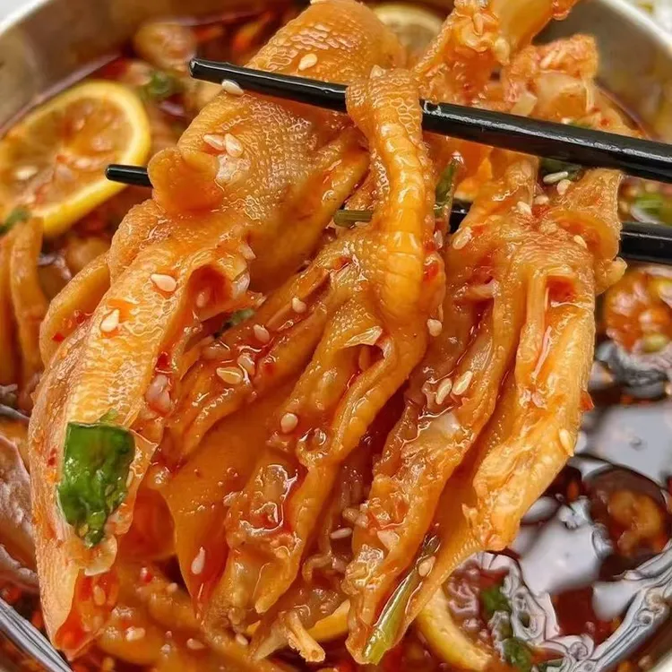 【潮汕美食】贡菜无骨鸭掌香辣脆爽去骨鸭掌开袋即食办公休闲零食