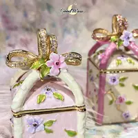 首饰盒/箱 粉系珐琅工艺可爱礼物首饰盒精致少女心生日礼物带礼盒