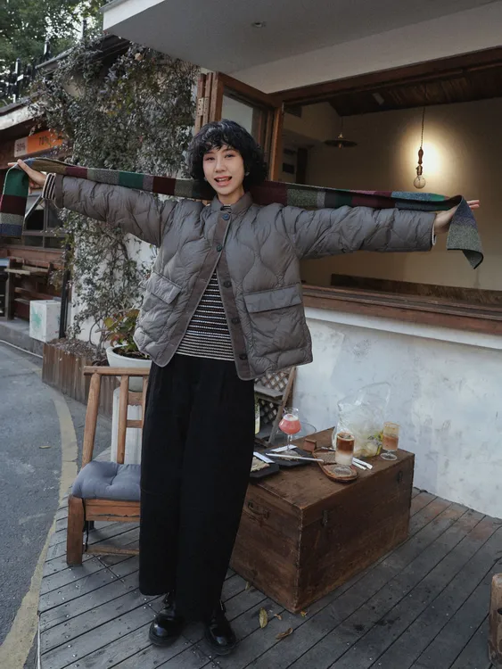 TT设计师【冬夜序曲】时尚防风尼龙哑光白鹅绒羽绒服TT191594