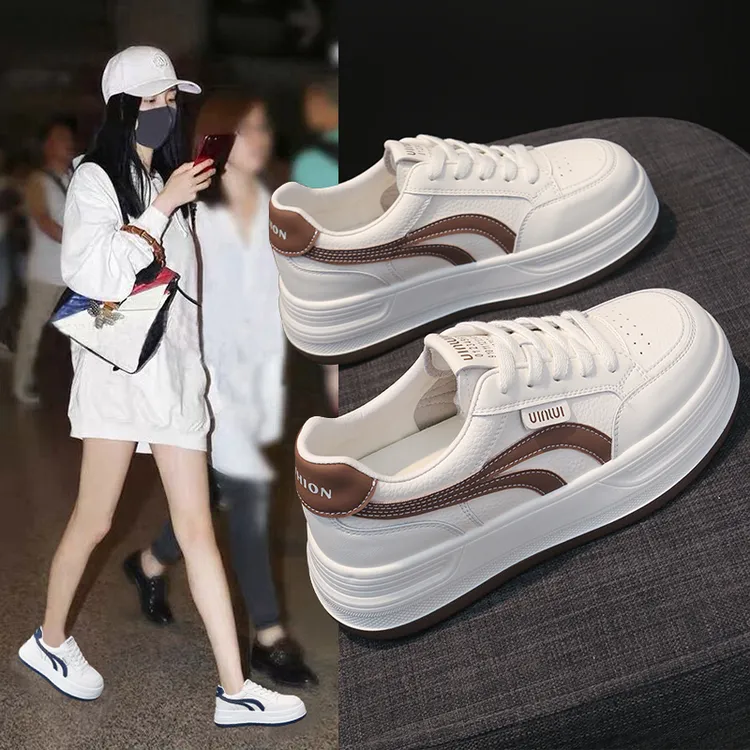 2025新款松糕小白鞋女运动板鞋秋季休闲板鞋百搭韩版平底女鞋
