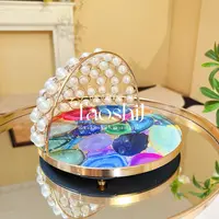 装饰收纳托盘摆件半球图案托盘轻奢