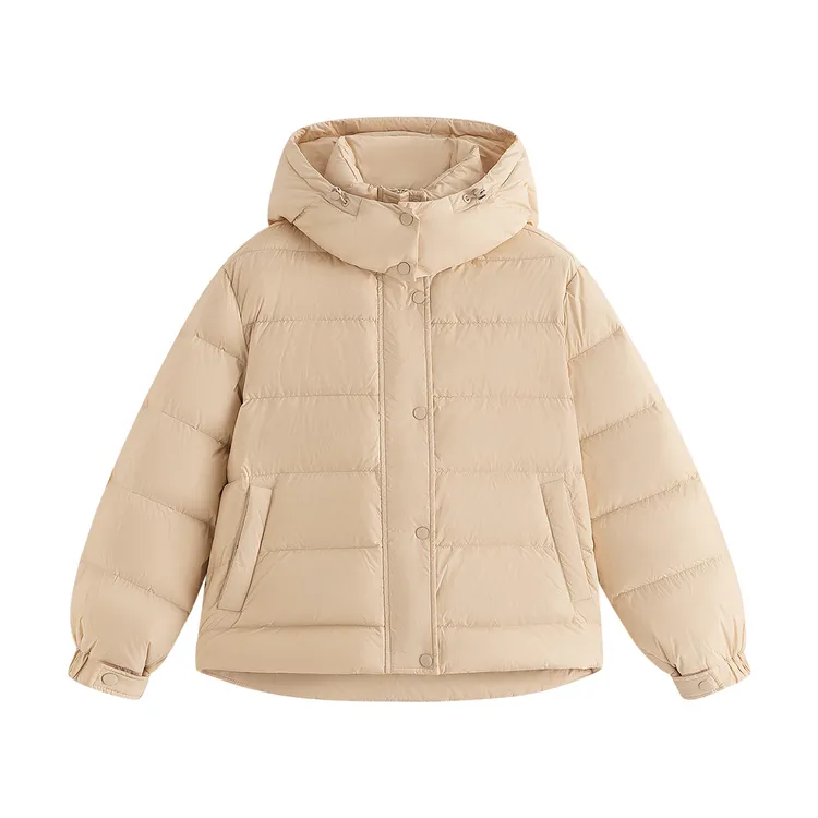 茵曼短款羽绒服女款2025新款小个子百搭面包服大气羽绒服外套