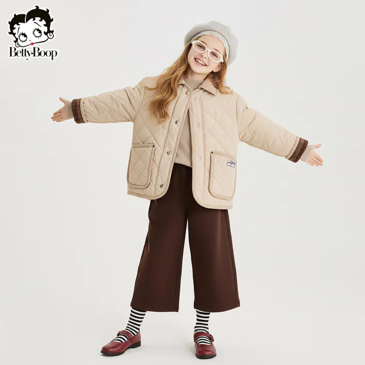 贝蒂秋冬轻薄保暖棉服外套2025冬季加厚中大童洋气菱形上衣25807