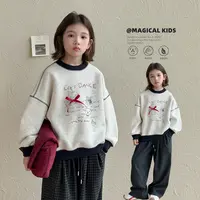 女童2025秋季新款儿童卡通印花长袖卫衣中小童洋气上衣Q13949