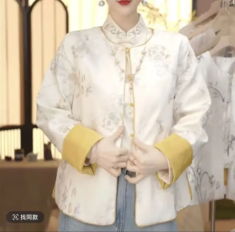 【夏夏专属】新中式双面可穿外套棉服刺绣复古上衣