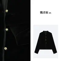 W.Diva【寻意】100真丝黑色新中式品质丝滑立领外套高级感1CDM28860